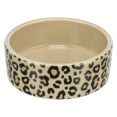 TRIXIE VOERBAK / DRINKBAK LEO KERAMIEK PANTERPRINT ASSORTI — 1 LTR 18X18X7 CM — afbeelding 2