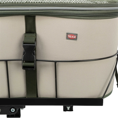 Trixie fietsmand voor bagagedrager polyester olijfgroen / beige (46X33X40 CM) - Afbeelding 7
