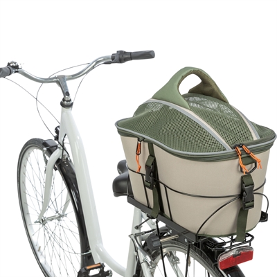 Trixie fietsmand voor bagagedrager polyester olijfgroen / beige (46X33X40 CM) - Afbeelding 9
