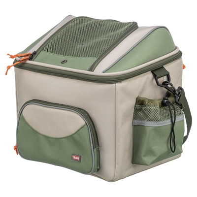 Trixie fietsmand voor stuur polyester olijfgroen / beige (48X34X40 CM) - Afbeelding 2