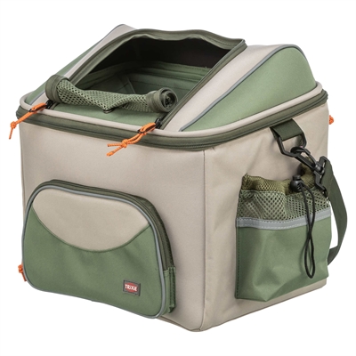Trixie fietsmand voor stuur polyester olijfgroen / beige (48X34X40 CM) - Afbeelding 3
