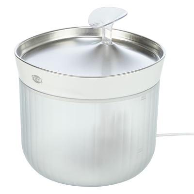 Trixie drinkfontein aqua clear kunststof / rvs wit (18X18X16 CM) - Afbeelding 3