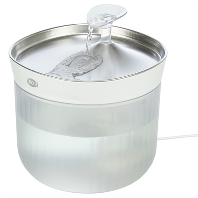 Trixie drinkfontein aqua clear kunststof / rvs wit (18X18X16 CM) - Afbeelding 6
