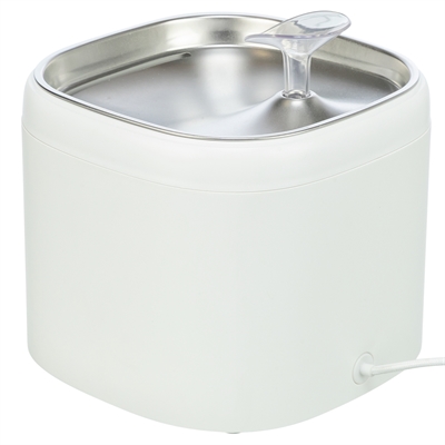 Trixie drinkfontein aqua pure kunststof / rvs wit (18X18X14,5 CM) - Afbeelding 4