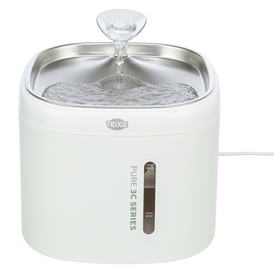 Trixie drinkfontein aqua pure kunststof / rvs wit (18X18X14,5 CM) - Afbeelding 5