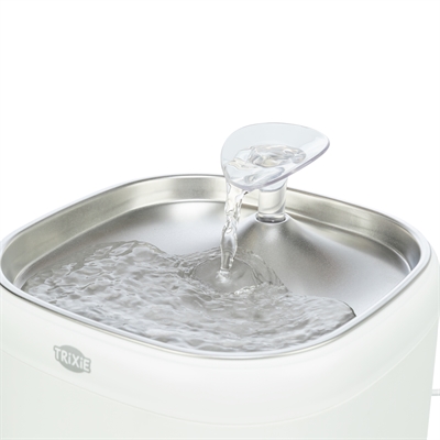 Trixie drinkfontein aqua pure kunststof / rvs wit (18X18X14,5 CM) - Afbeelding 9