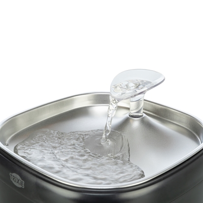 Trixie drinkfontein aqua pure kunststof / rvs zwart (18X18X14,5 CM) - Afbeelding 7