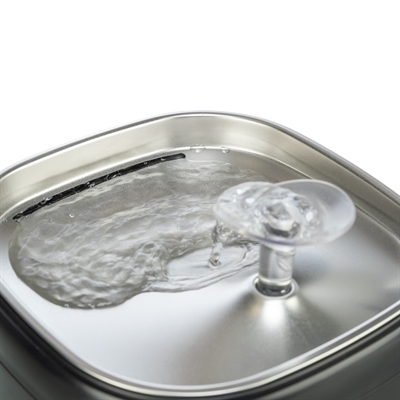 Trixie drinkfontein aqua pure kunststof / rvs zwart (18X18X14,5 CM) - Afbeelding 8