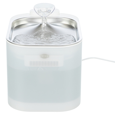 Trixie drinkfontein aqua square kunststof / rvs wit (23,5X16X15,5 CM) - Afbeelding 3