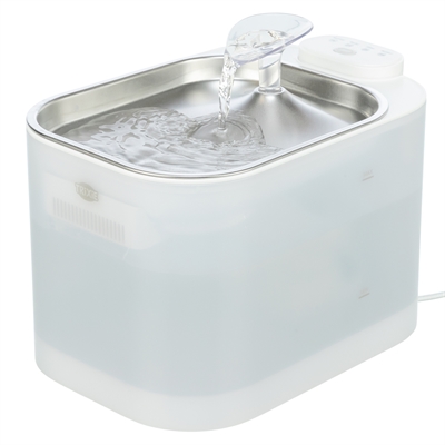 Trixie drinkfontein aqua square kunststof / rvs wit (23,5X16X15,5 CM) - Afbeelding 5