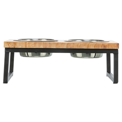Trixie hondenbar voerbak / drinkbak zwart / bruin (48X24X16 CM) - Afbeelding 3