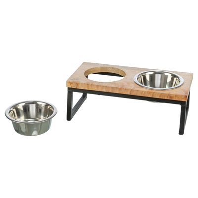 Trixie hondenbar voerbak / drinkbak zwart / bruin (48X24X16 CM) - Afbeelding 4