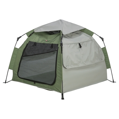 Trixie hondentent pop-up olijfgroen / beige (100X100X80 CM) - Afbeelding 2