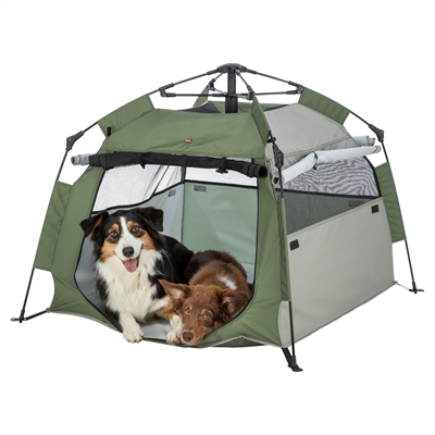 TRIXIE HONDENTENT POP-UP OLIJFGROEN / BEIGE — 100X100X80 CM — afbeelding 12