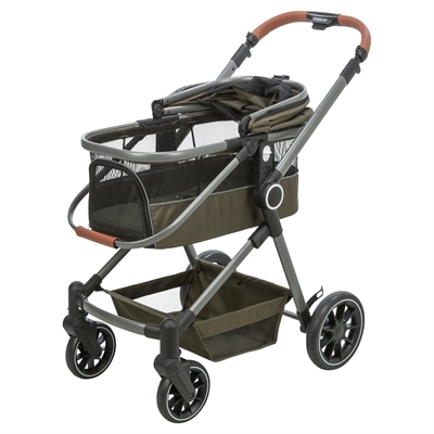 Trixie hondenbuggy maximaal 22 kg olijfgroen (56X100X101 CM) - Afbeelding 2