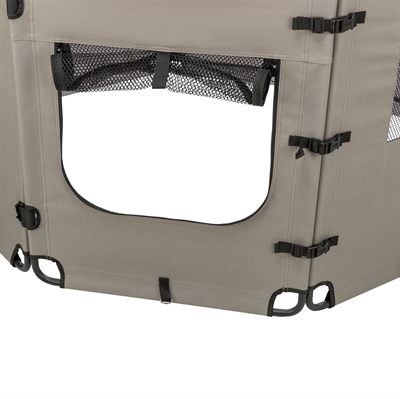 Trixie campinghek opvouwbaar ren 8 elementen grijs / zwart (59X78 CM) - Afbeelding 2