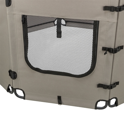 Trixie campinghek opvouwbaar ren 8 elementen grijs / zwart (59X78 CM) - Afbeelding 8