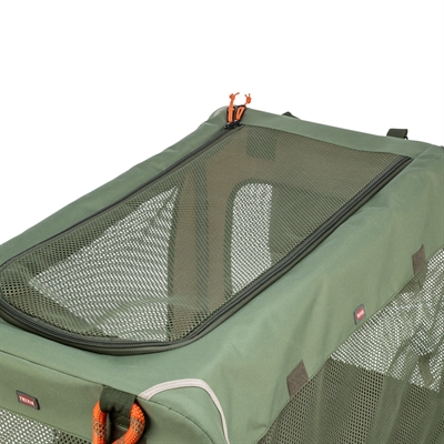 TRIXIE KENNEL COMFY BENCH STOF / REISMAND OLIJFGROEN / BEIGE — 47,5X70X44,5 CM — afbeelding 9