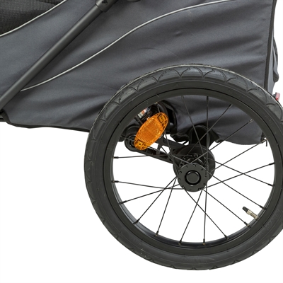 Trixie fietskar opvouwbaar snelvouw functie tot 45kg grijs (XL 87,5X93/150X97 CM) - Afbeelding 6