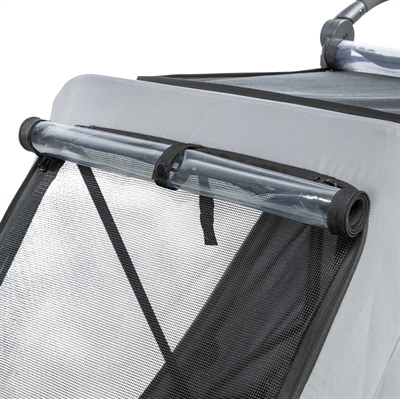 Trixie fietskar opvouwbaar snelvouw functie tot 45kg grijs (XL 87,5X93/150X97 CM) - Afbeelding 7