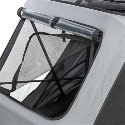 Trixie fietskar opvouwbaar snelvouw functie tot 45kg grijs (XL 87,5X93/150X97 CM) - Afbeelding 10
