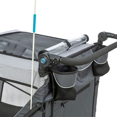 Trixie fietskar opvouwbaar snelvouw functie tot 45kg grijs (XL 87,5X93/150X97 CM) - Afbeelding 11