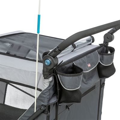 Trixie fietskar opvouwbaar snelvouw functie tot 45kg grijs (XL 87,5X93/150X97 CM) - Afbeelding 12