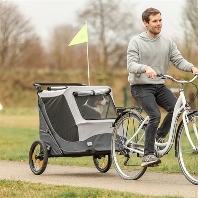 TRIXIE FIETSKAR OPVOUWBAAR SNELVOUW FUNCTIE TOT 45KG GRIJS — XL 87,5X93/150X97 CM — afbeelding 15