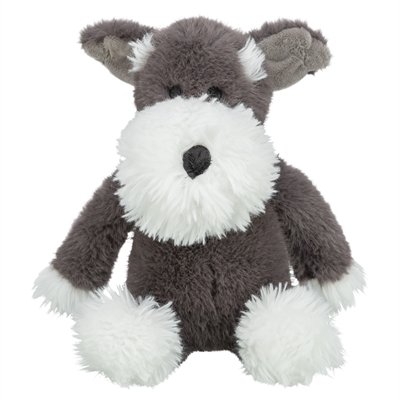 Trixie hond met snor pluche grijs