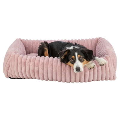 Trixie hondenmand lonni hoekig ribfluweel roze (100X70 CM) - Afbeelding 5