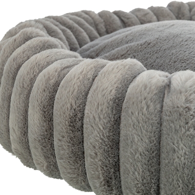 Trixie hondenmand lonni rond brede ribstof antraciet (50X50X12 CM) - Afbeelding 2
