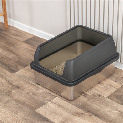 Trixie kattenbak rvs met rand grijs (40X52X29 CM) - Afbeelding 12