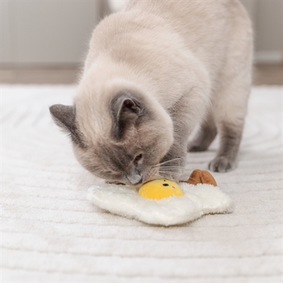 Trixie gebakken ei xxl pluche met amerikaanse catnip (18 CM) - Afbeelding 3