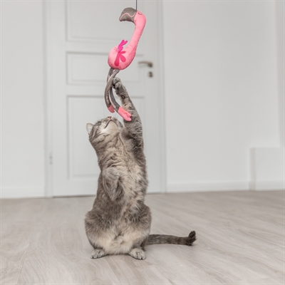 TRIXIE KATTENHENGEL TELESCOPISCH GROTE KATTEN MET FLAMINGO ROZE — 106 CM — afbeelding 3