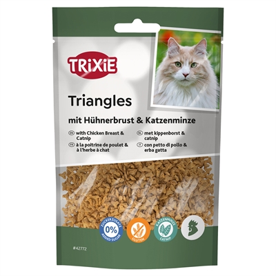 Trixie triangles met kippenborst en catnip (50 GR) - Afbeelding 2