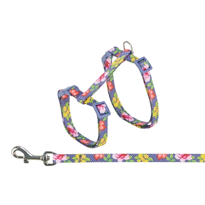 Trixie kattentuigje met riem bloemen motief assorti - Afbeelding 5