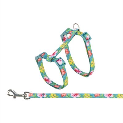 Trixie kattentuigje met riem bloemen motief assorti - Afbeelding 8