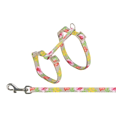 Trixie kattentuigje met riem bloemen motief assorti - Afbeelding 11