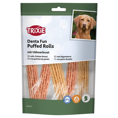Trixie denta fun puffed rolls met kippenborst (100 GR) - Afbeelding 2