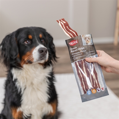 Trixie premio bacon strips met eendenborst en rundvlees (80 GR) - Afbeelding 6