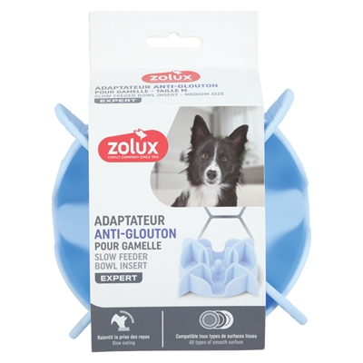 Zolux slowfeeder / inzet stuk voor voerbak silicone blauw (17,5X17,5X4,5 CM) - Afbeelding 2