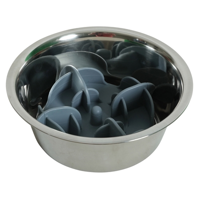 Zolux slowfeeder / inzet stuk voor voerbak silicone blauw (17,5X17,5X4,5 CM) - Afbeelding 4