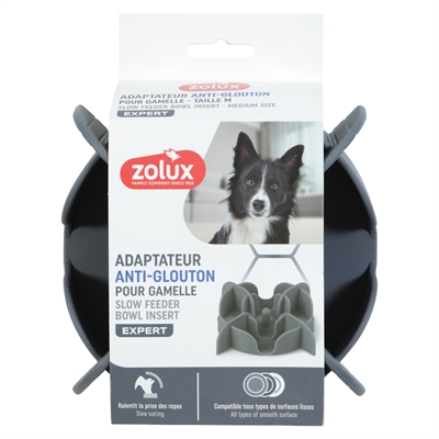 Zolux slowfeeder / inzet stuk voor voerbak silicone grijs (17,5X17,5X4,5 CM) - Afbeelding 2