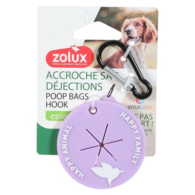 Zolux poepzakhouder haak paars (6X6X0,5 CM) - Afbeelding 2