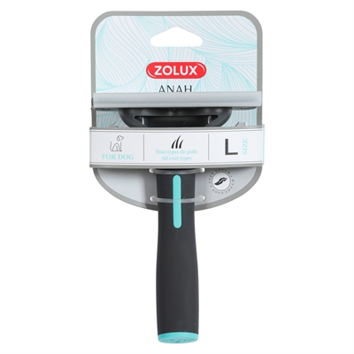 Zolux anah carding super brush zwart / blauw (L 10X2,5X15 CM) - Afbeelding 2