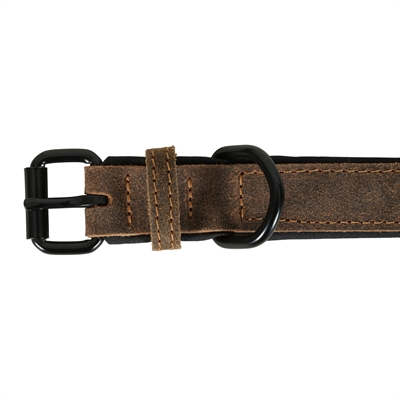Zolux expert halsband hond premium leer / neopreen bruin (80X3 CM) - Afbeelding 4