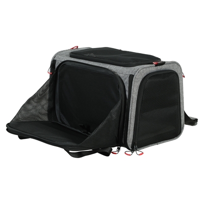Zolux reismand hond / kat uitbreidbaar maximaal 8 kg grijs / zwart ( L 58X49X29 CM <8KG) - Afbeelding 11