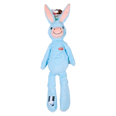 Zolux furry farm ezel hassan pluche met touw blauw (69X23X9,5 CM) - Afbeelding 2