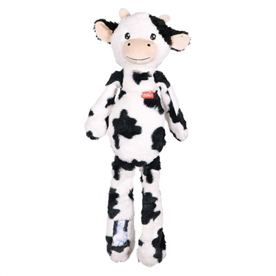 Zolux furry farm koe isache pluche met touw wit / zwart (59X21X9 CM)