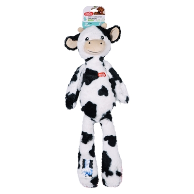 Zolux furry farm koe isache pluche met touw wit / zwart (59X21X9 CM) - Afbeelding 2